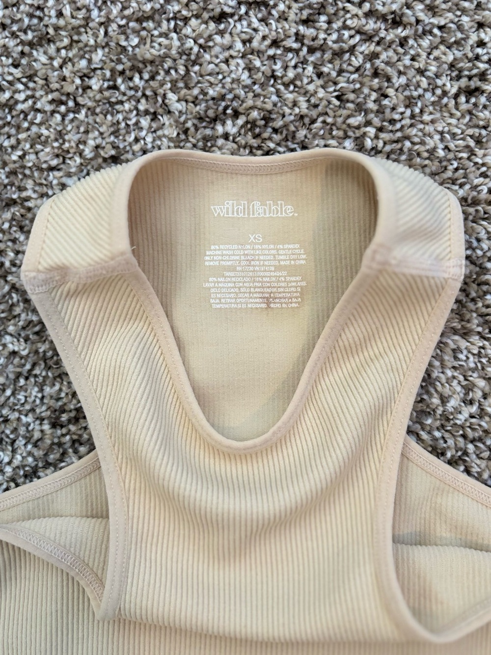 Ribbed Racerback Crop Top - Picture 4 of 4